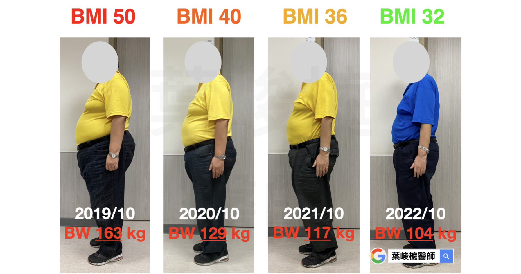 三年體重變化照片