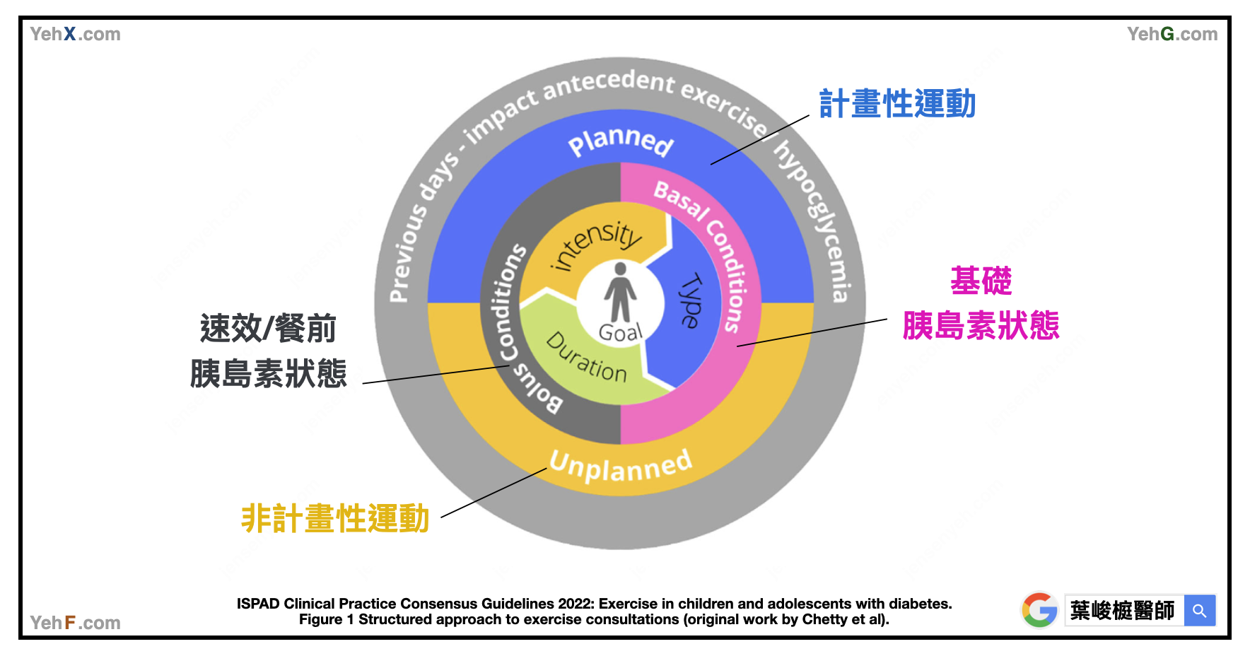 第一型糖尿病運動血糖管理圖表